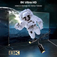 UGREEN 80406 HD141 8K 60Hz 4K 120Hz 2K 165Hz HDMI 2.1 Fiber Optik Görüntü Aktarma Kablosu 10metre